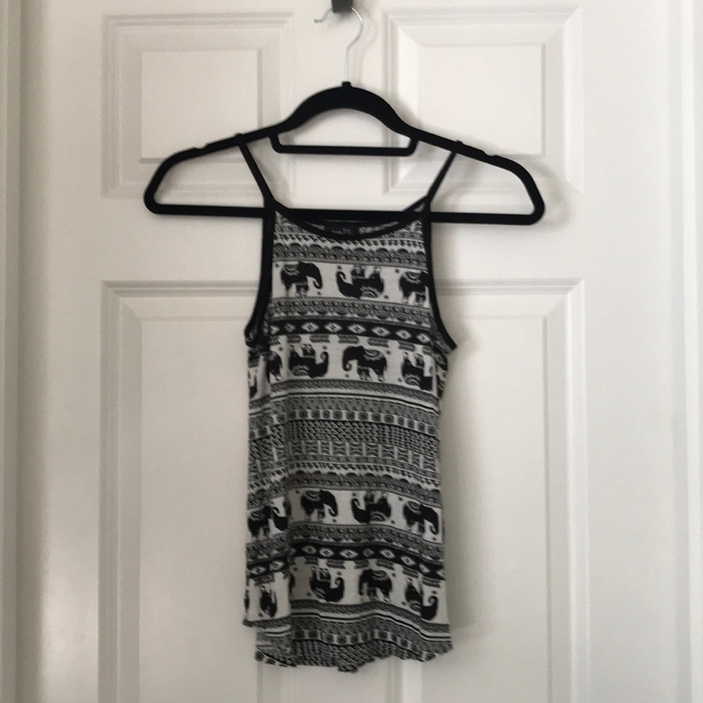 Black and white tank top